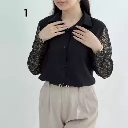 شومیز آستین دانتل 1008752