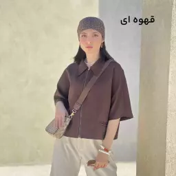 کت زنانه کرپ جلو زیپ