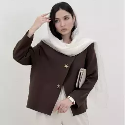 کت زنانه کرپ ستاره