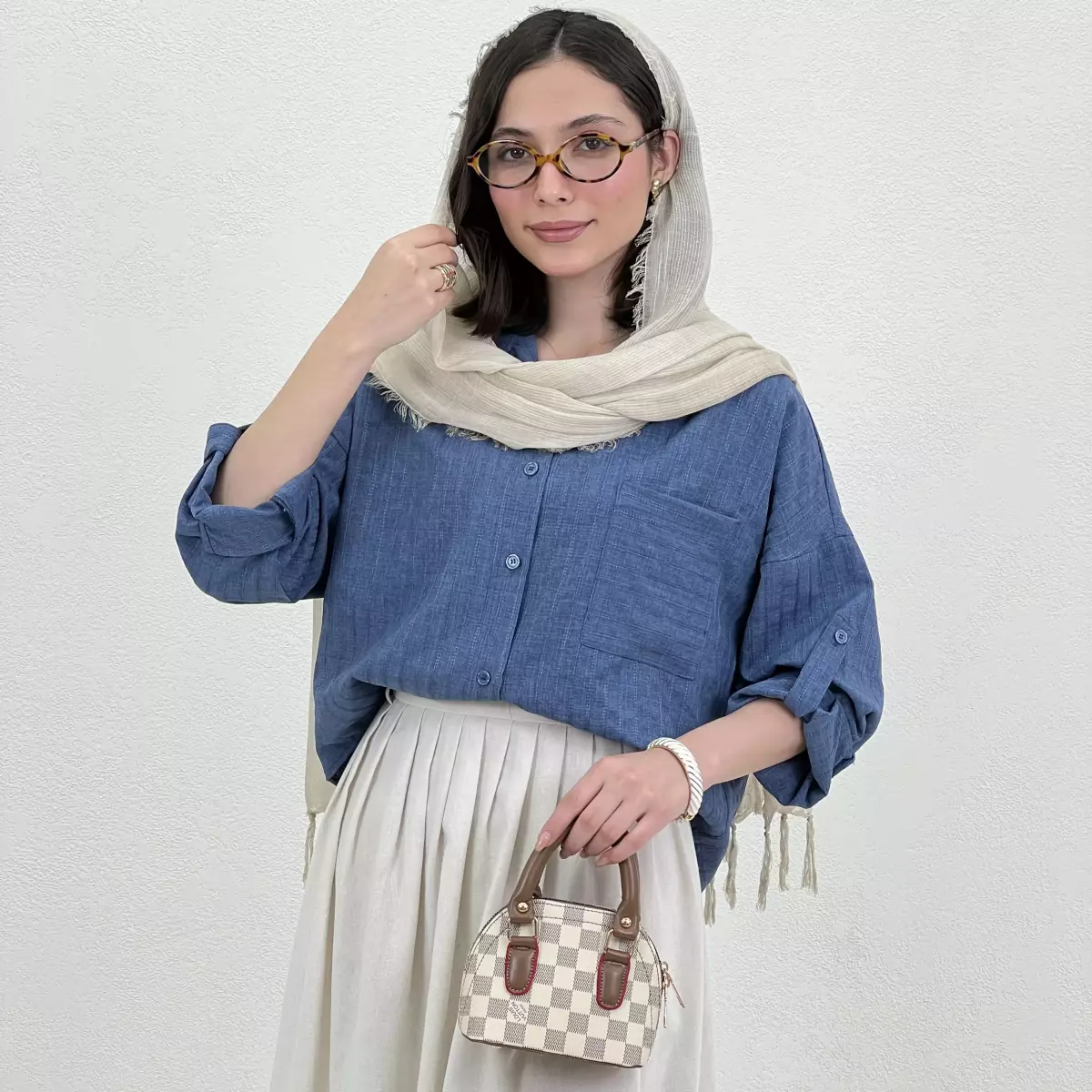 شومیز زنانه تک جیب
