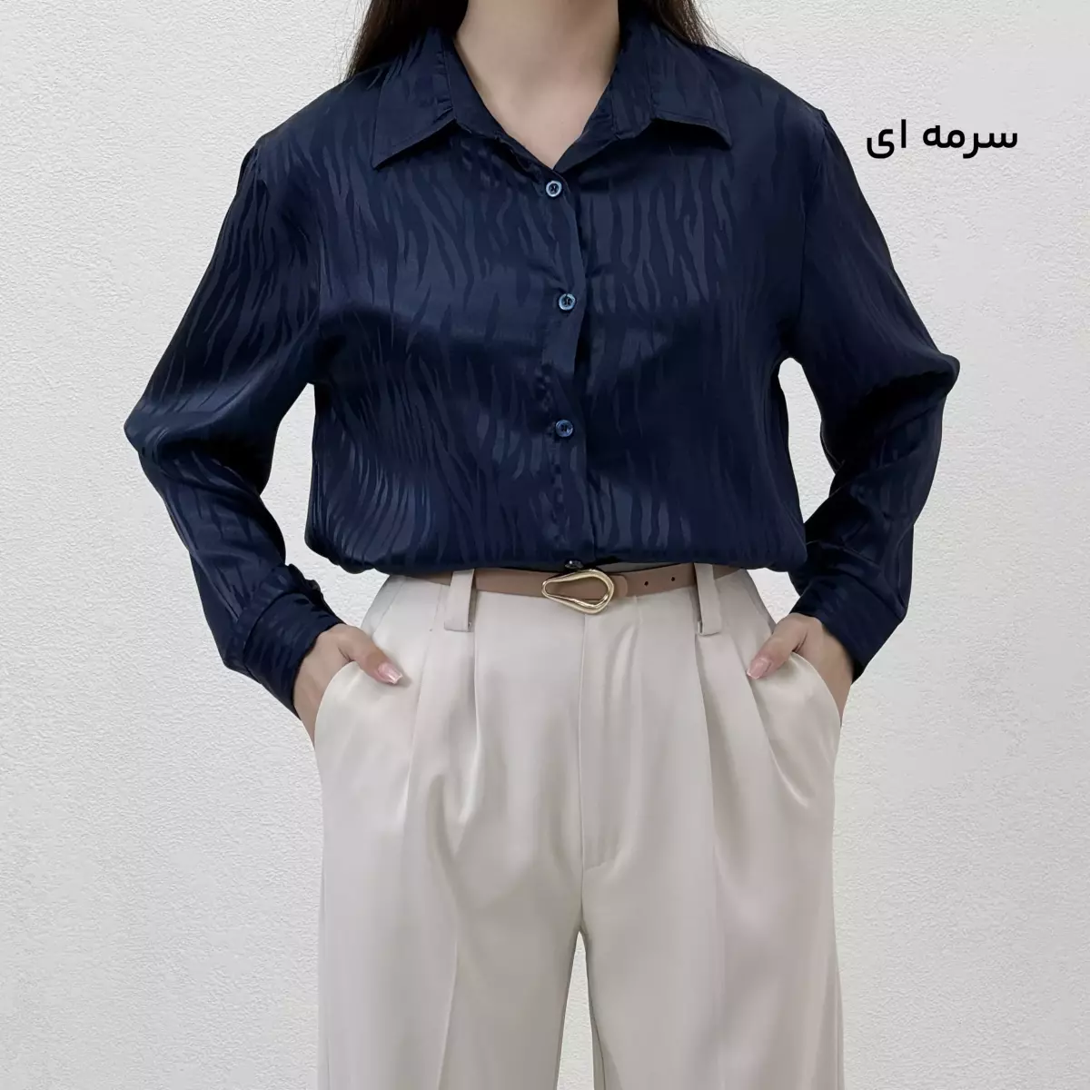 شومیز زنانه ساتن زبرا