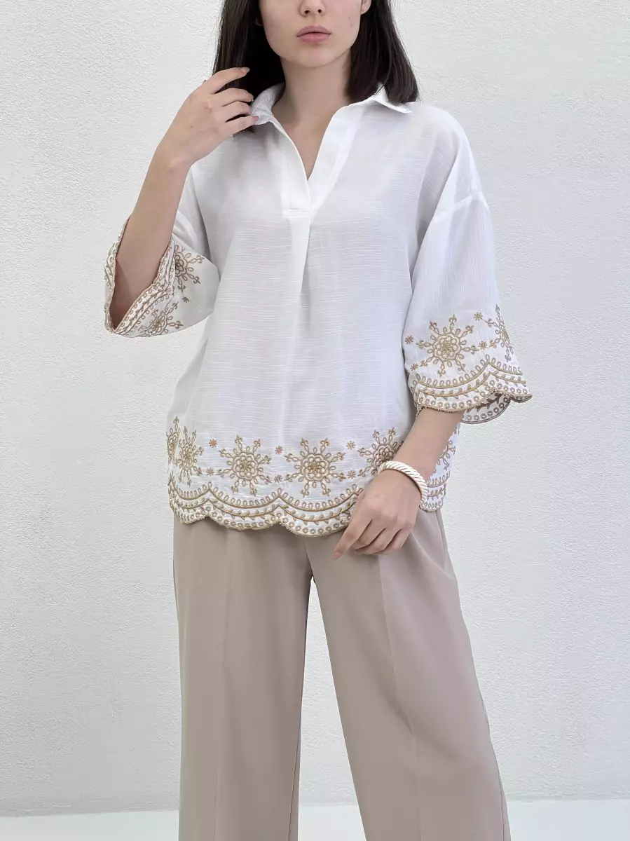 بلوز زارا گلدوزی