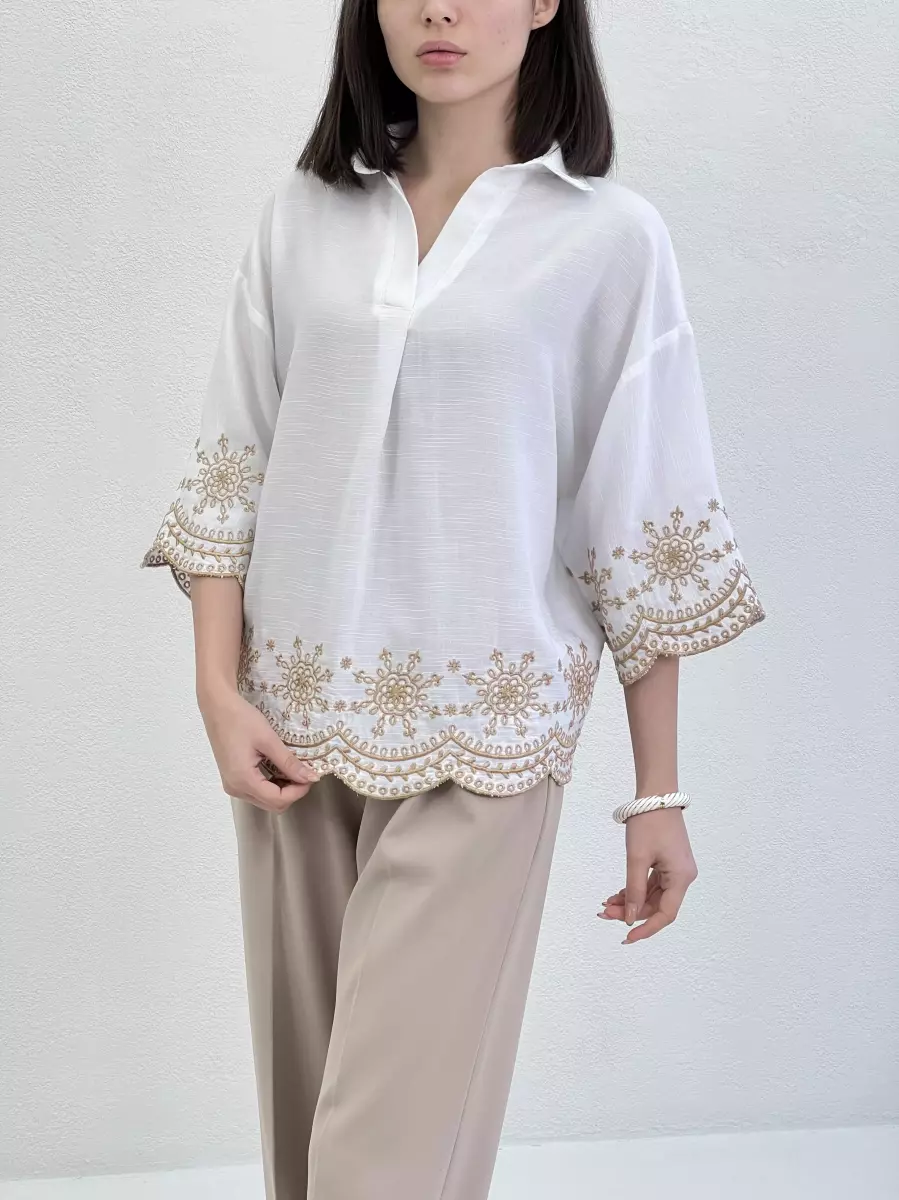 بلوز زارا گلدوزی