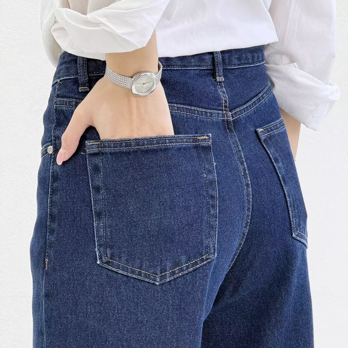 شلوار چیل کات آبی تیره
