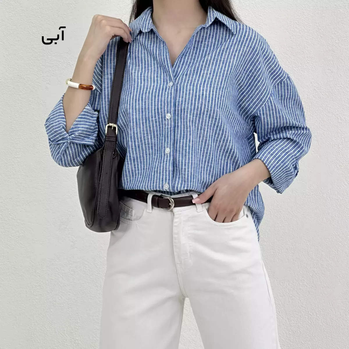 شومیز لینن راه راه زنانه