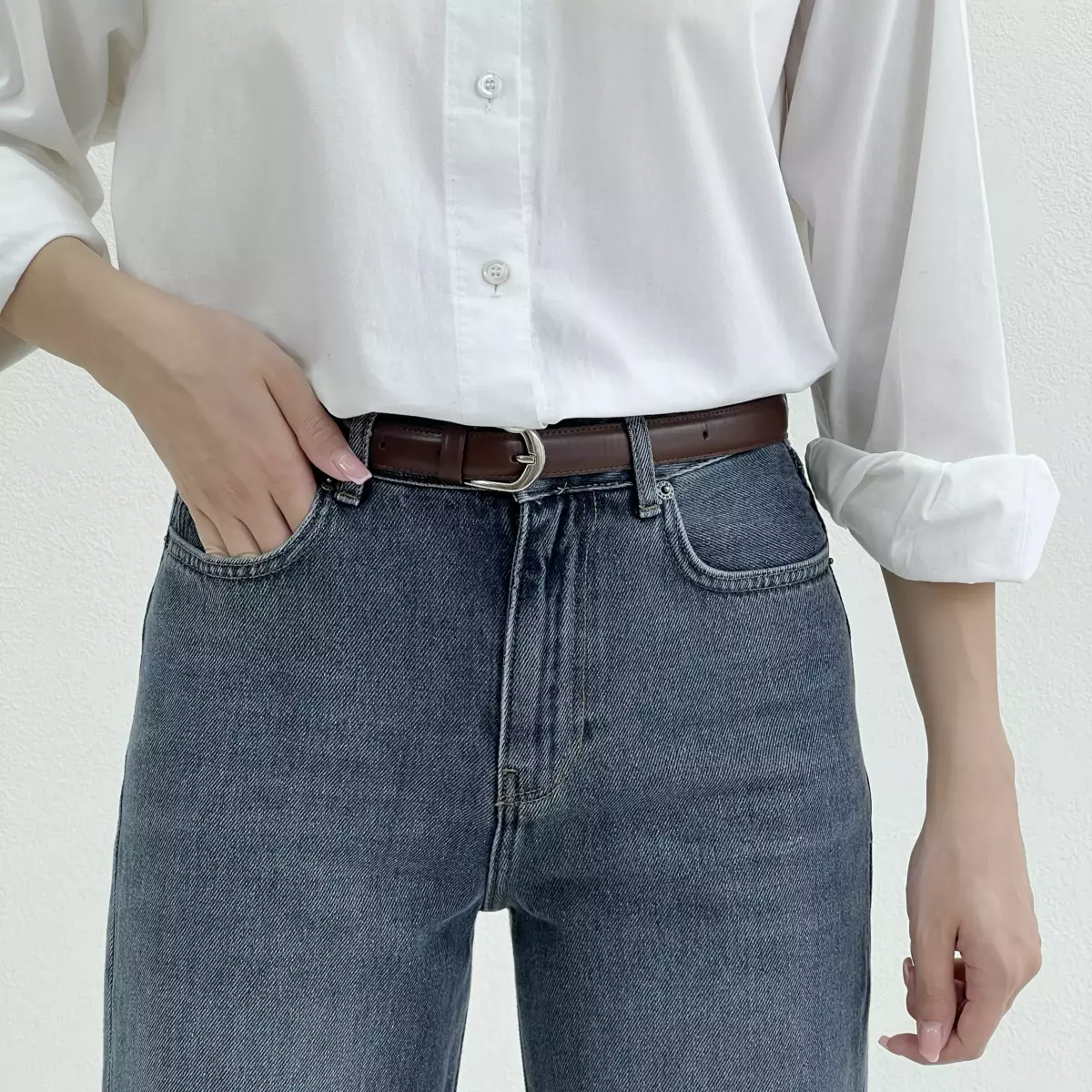 شلوار جین نیم بگ 1009424