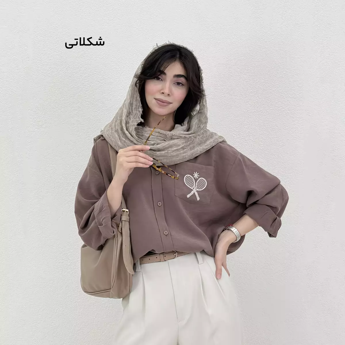 شومیز زنانه گلدوزی تنیس