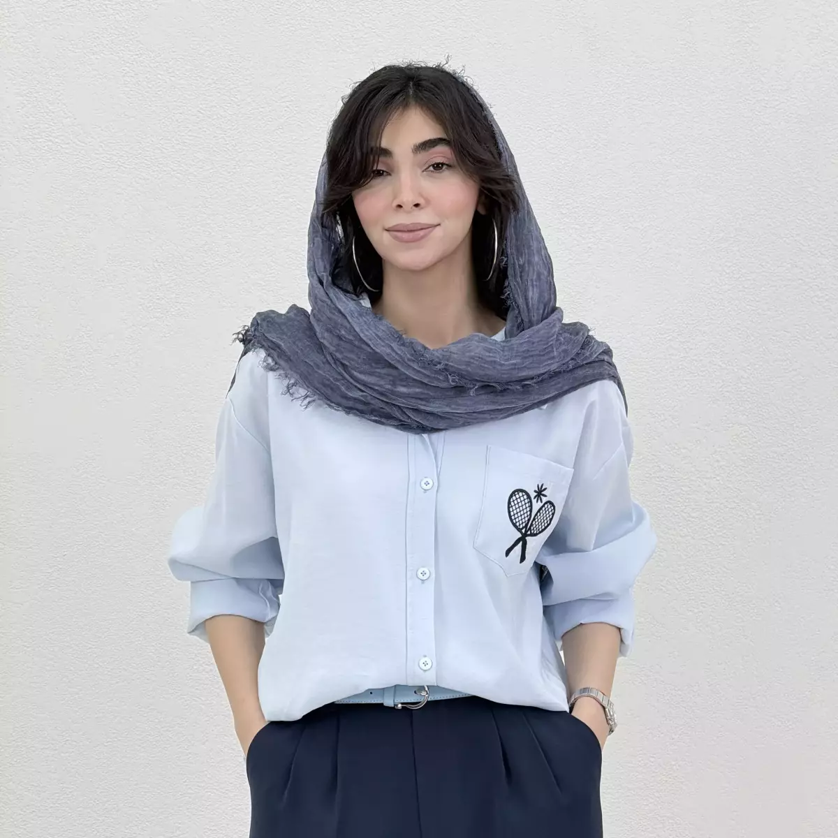 شومیز زنانه گلدوزی تنیس