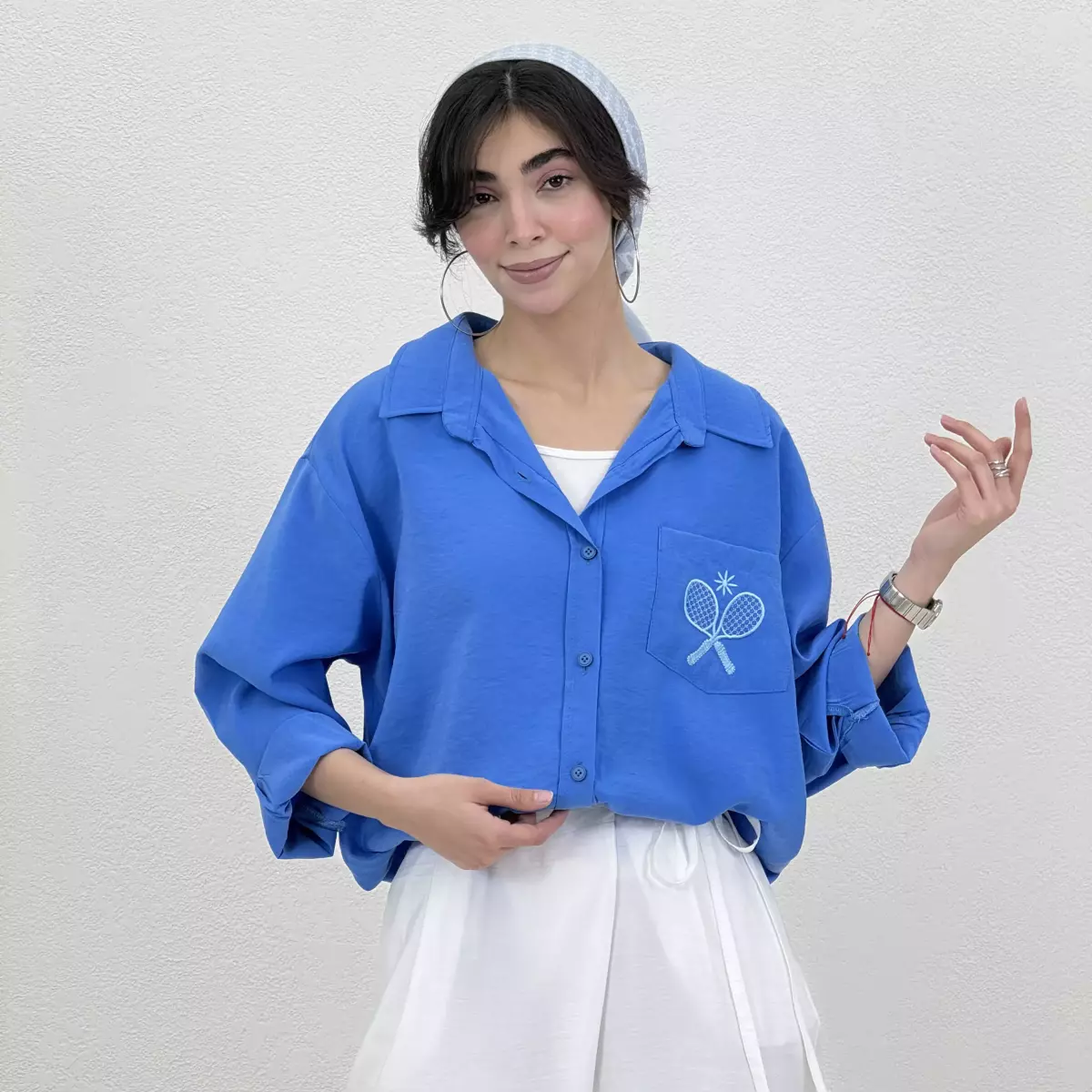 شومیز زنانه گلدوزی تنیس
