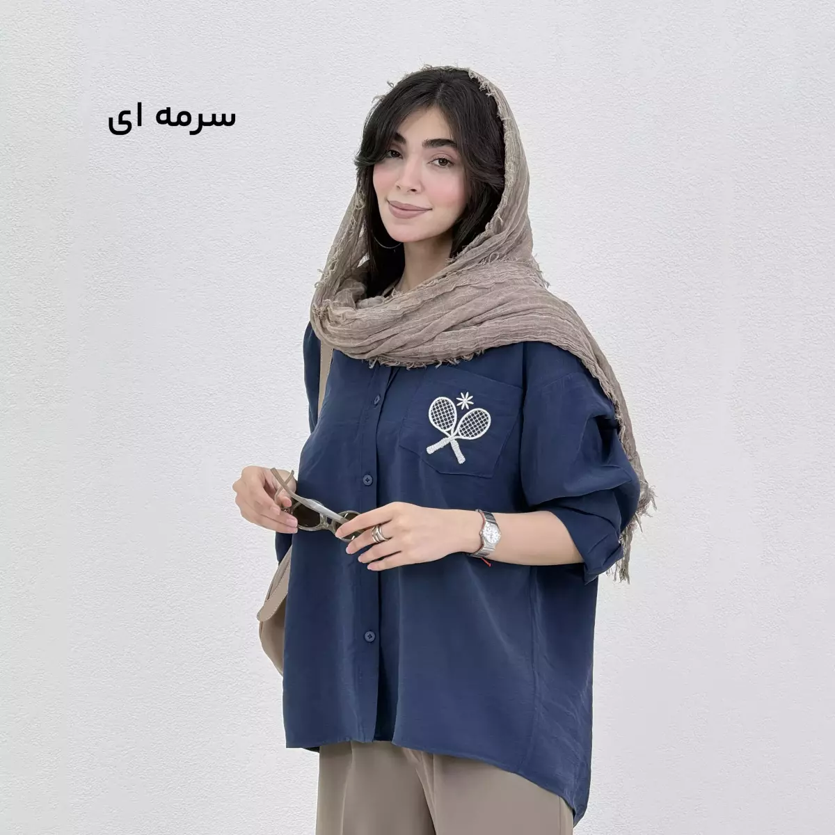 شومیز زنانه گلدوزی تنیس