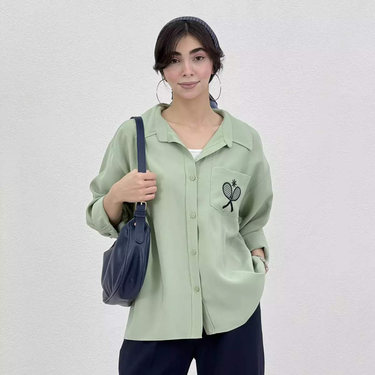 شومیز زنانه گلدوزی تنیس