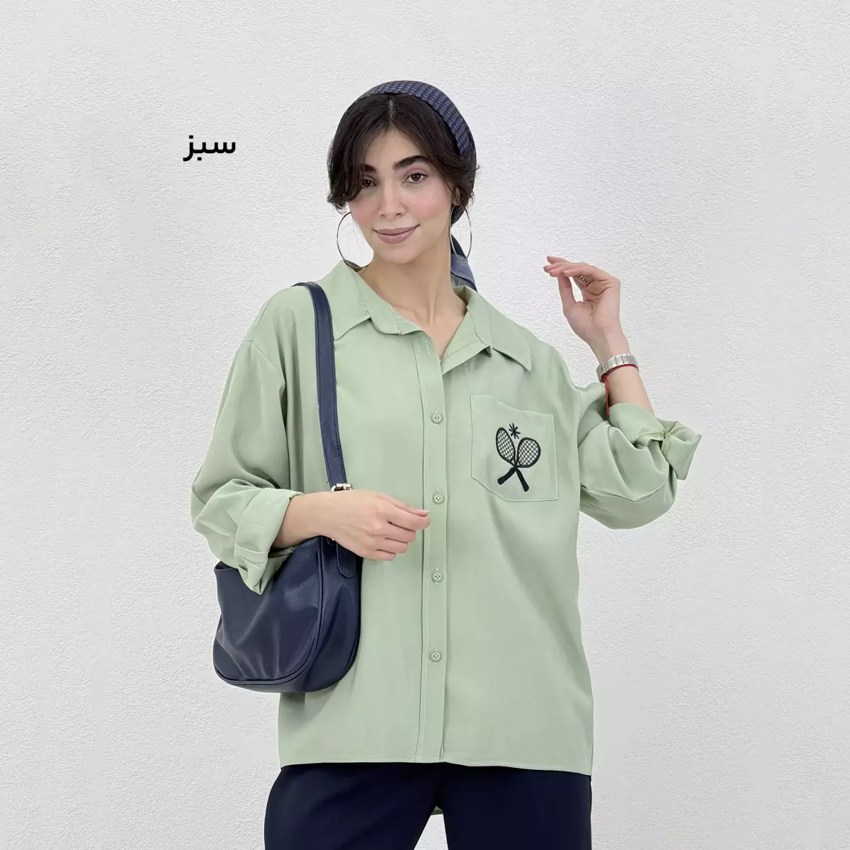 شومیز زنانه گلدوزی تنیس