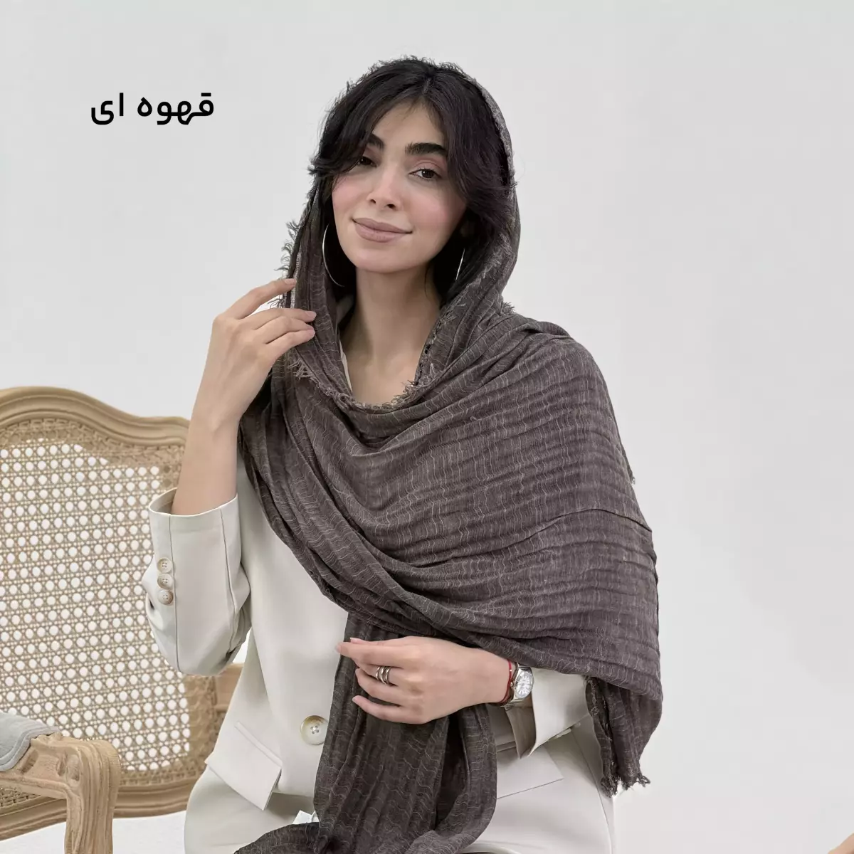 شال زنانه لینن کلاسیک