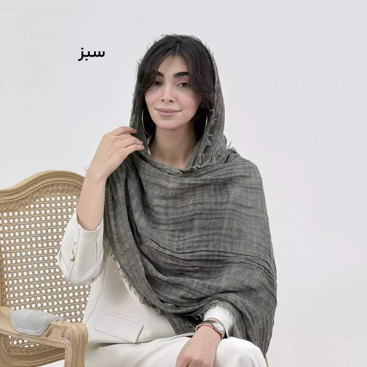 شال زنانه لینن کلاسیک