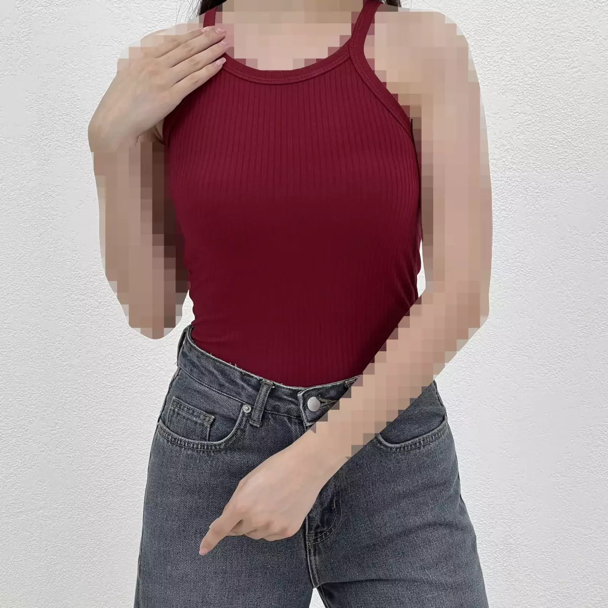 تاپ زنانه کبریتی کرکره ای