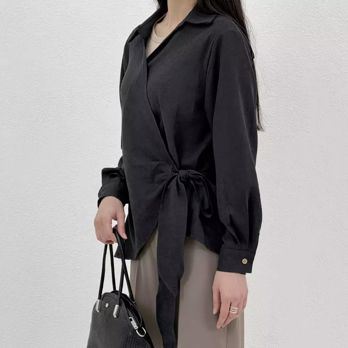 شومیز زنانه سیلک گره ای