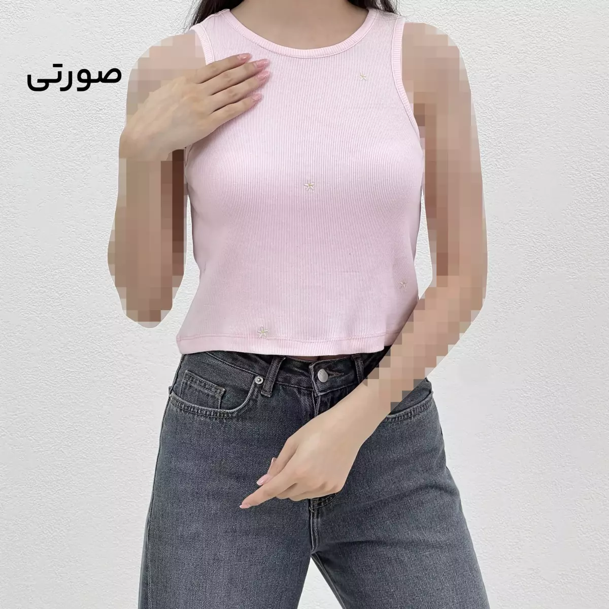 تاپ زنانه کبریتی گلدوزی