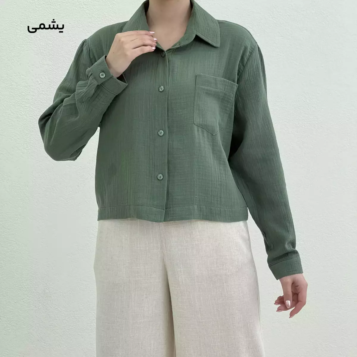 شومیز کراپ زنانه موسلین