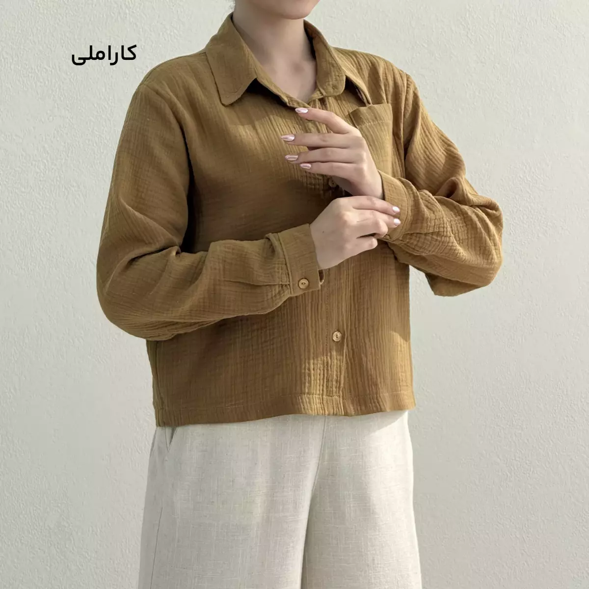 شومیز کراپ زنانه موسلین