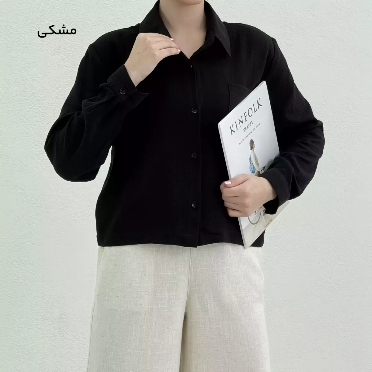 شومیز کراپ زنانه موسلین