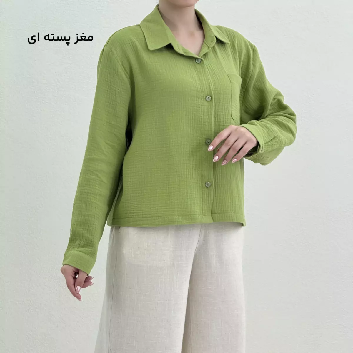 شومیز کراپ زنانه موسلین