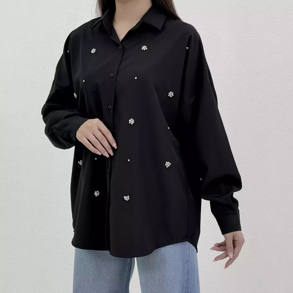 شومیز زنانه جلو نگینی