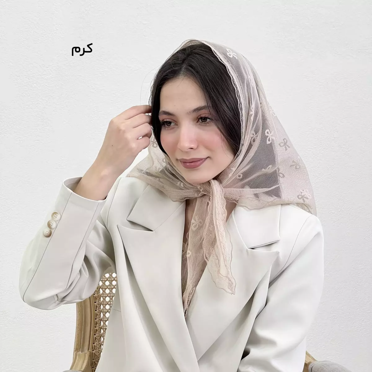 روسری سه گوش توری