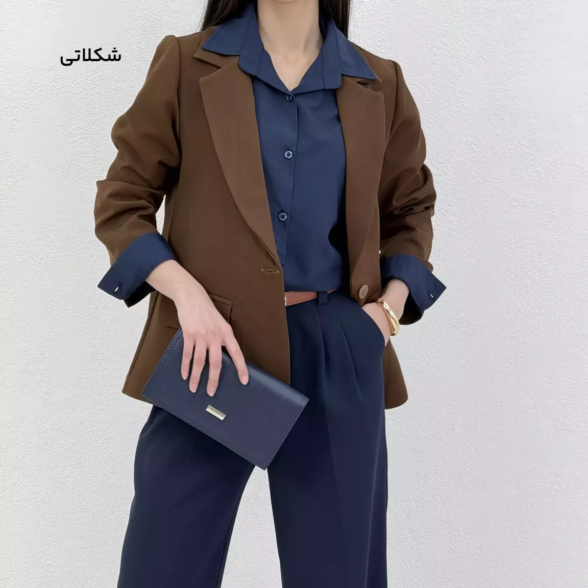 کت کرپ زنانه پشت دکمه