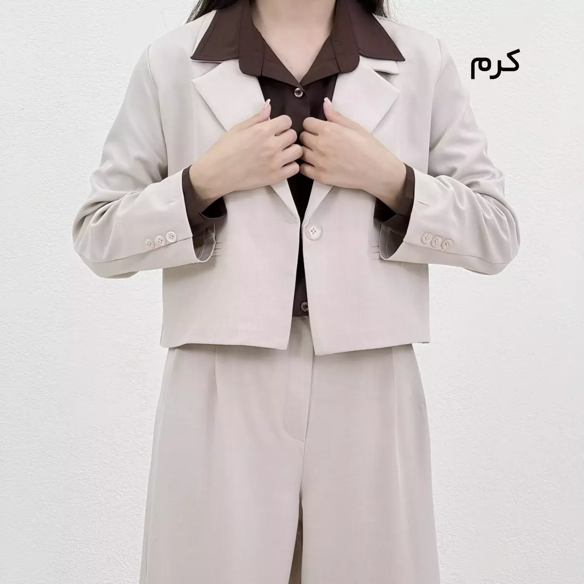 ست کت و شلوار زنانه کرپ