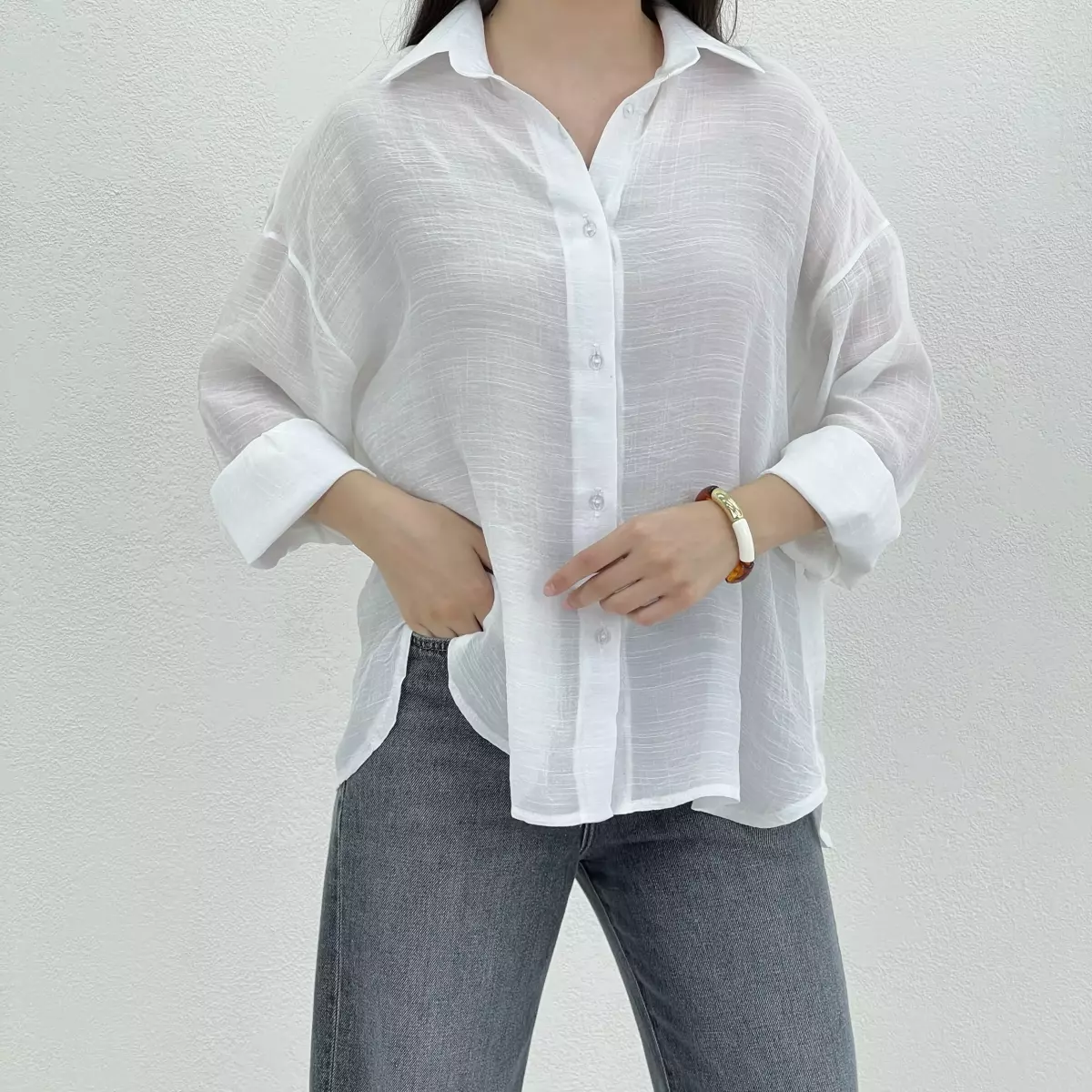 شومیز زنانه جلو دکمه