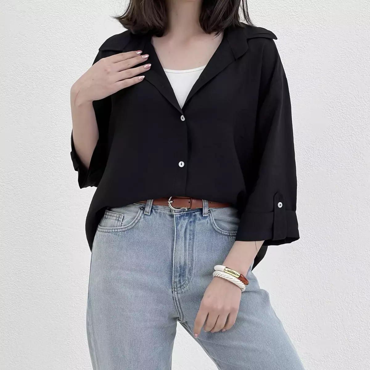 شومیز زنانه آستین سه ربع