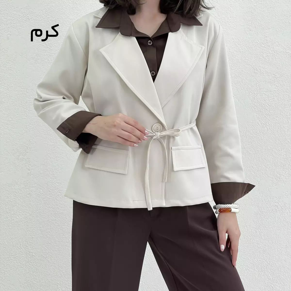 کت کوتاه زنانه کرپ