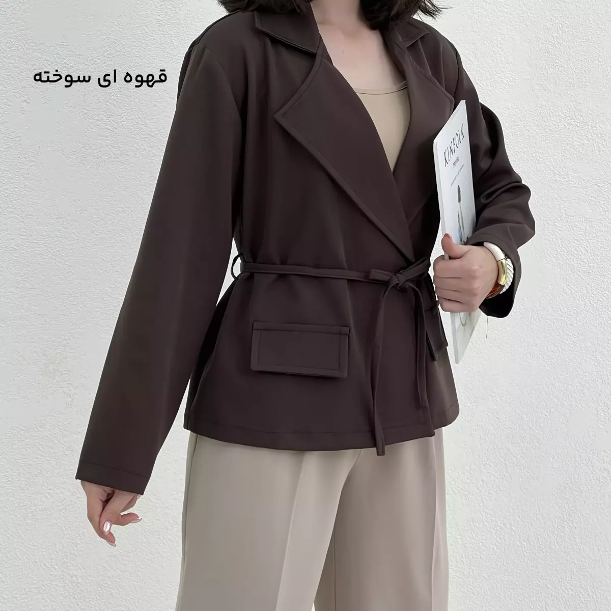 کت کوتاه زنانه کرپ