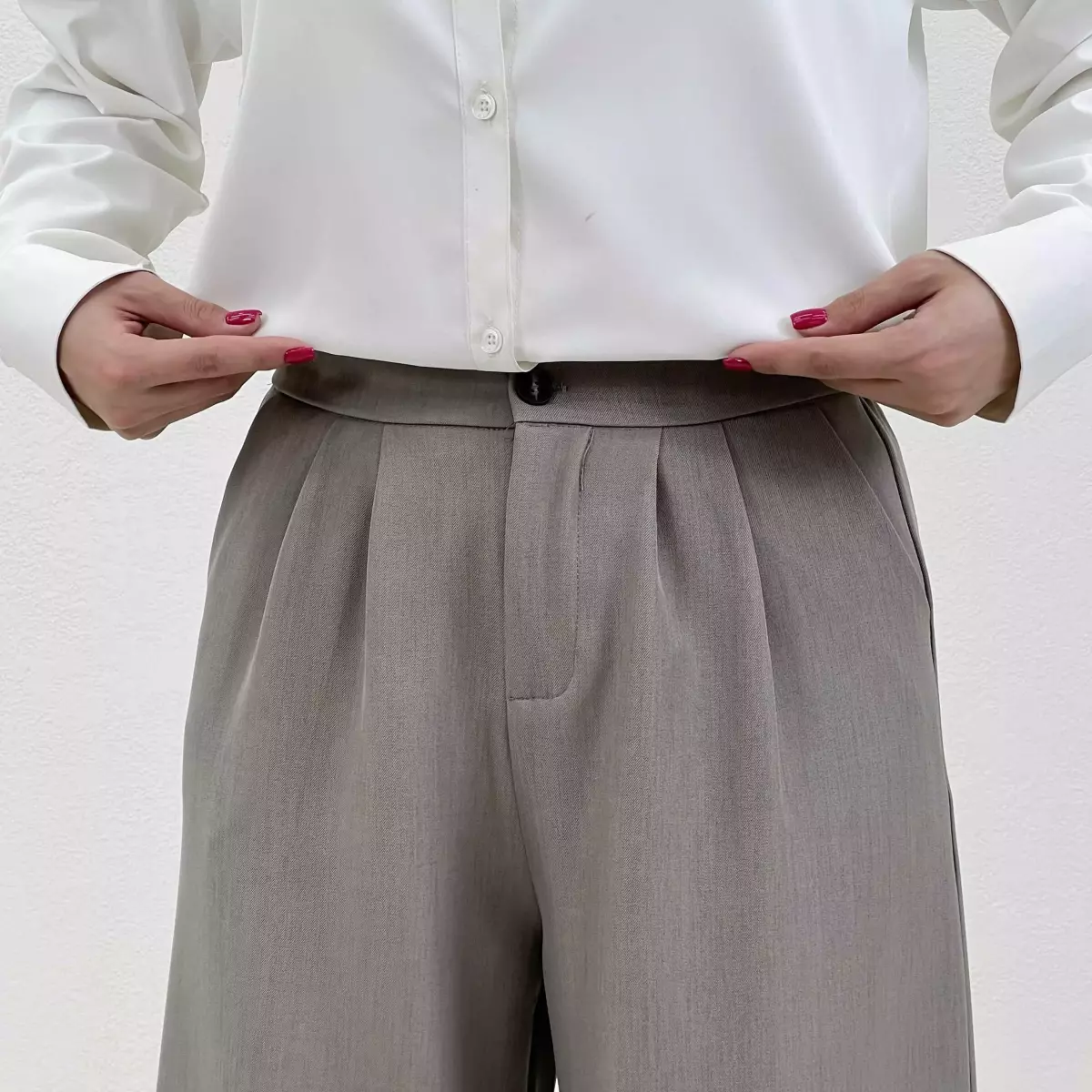 شلوار پارچه ای زنانه خاکی