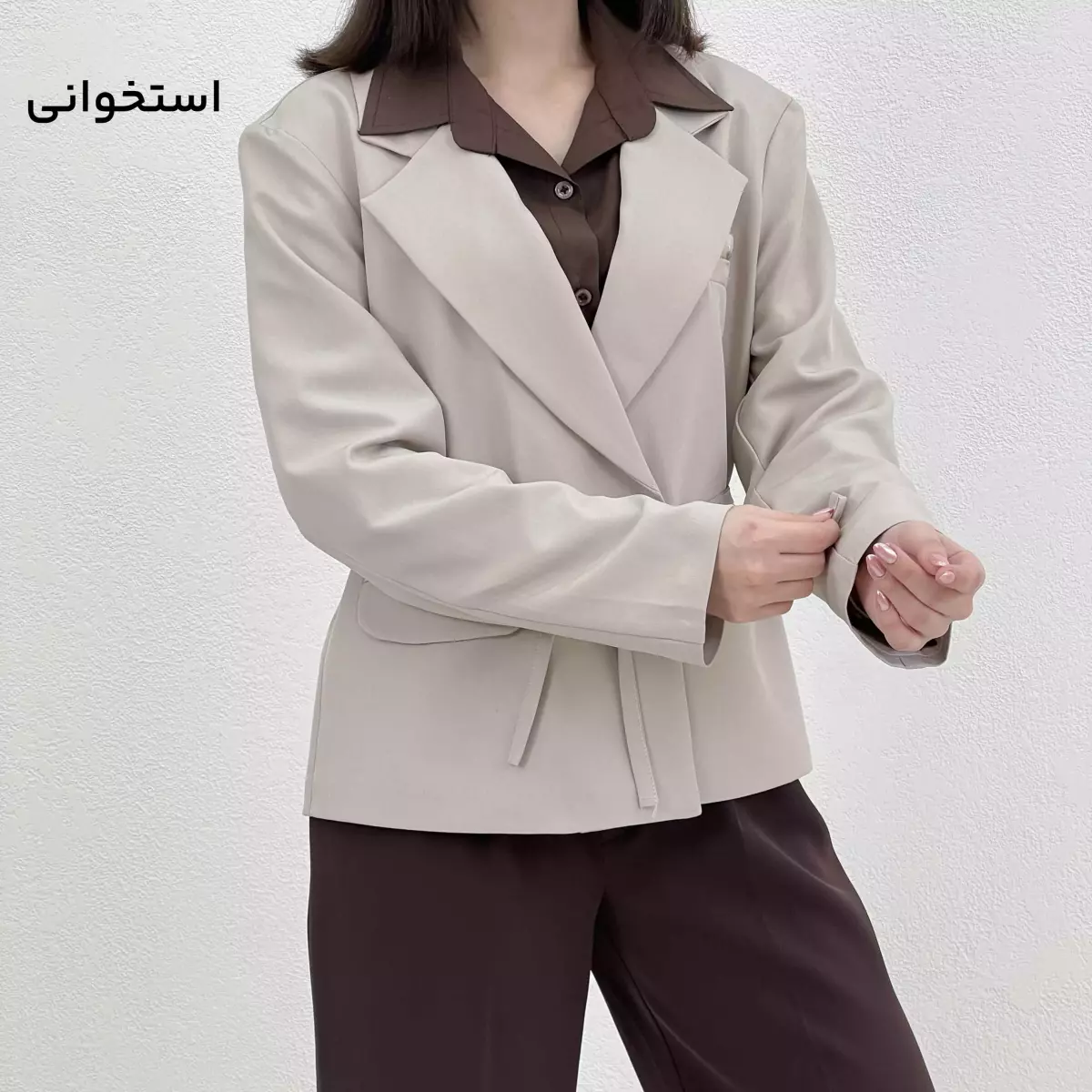 کت زنانه اسپرت پشت دکمه