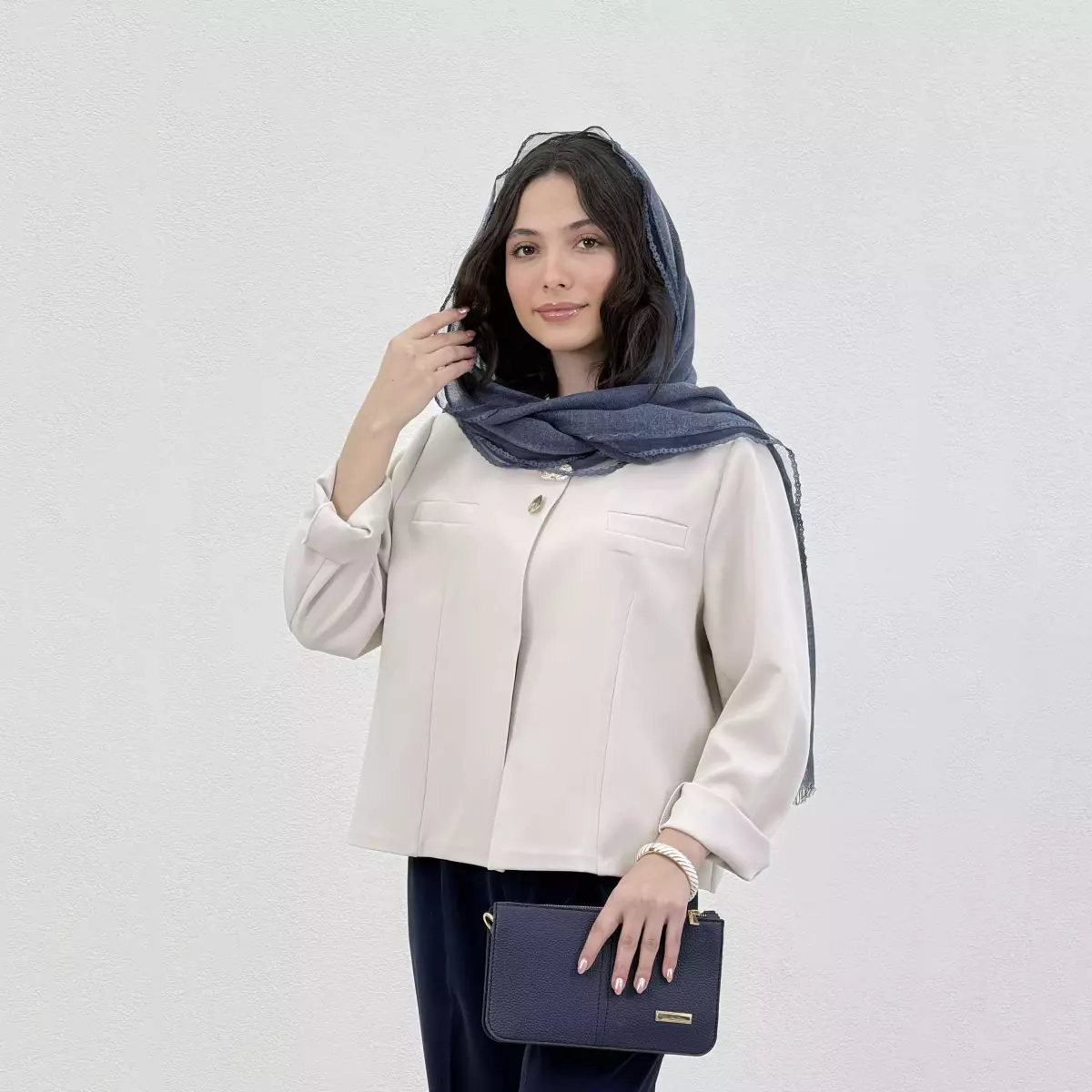 کت زنانه اسپرت یقه فرنچ