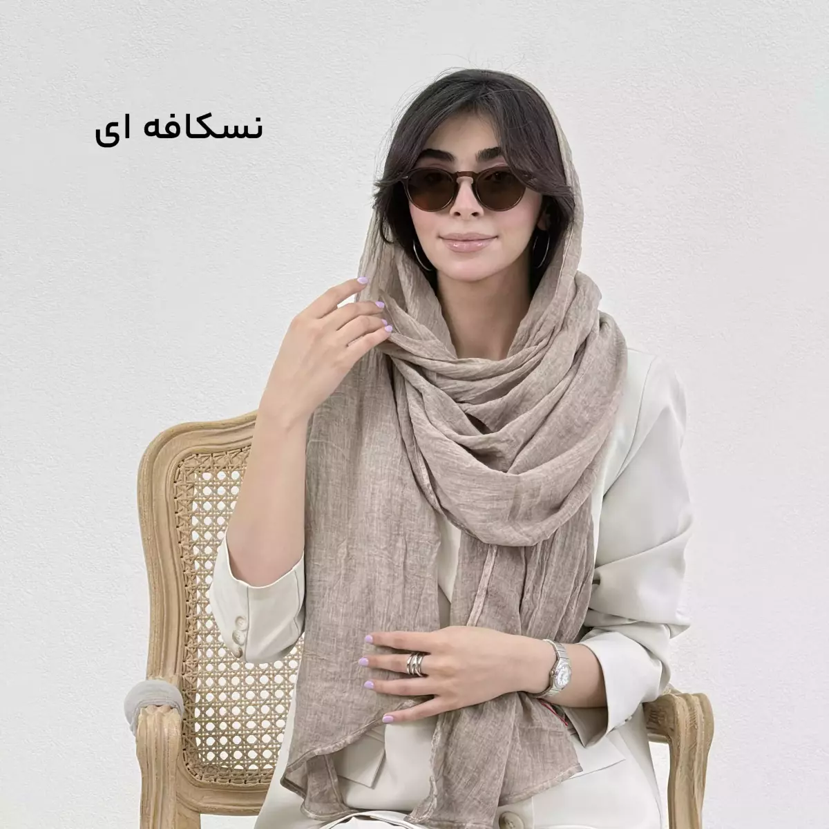 شال زنانه طرح امواج