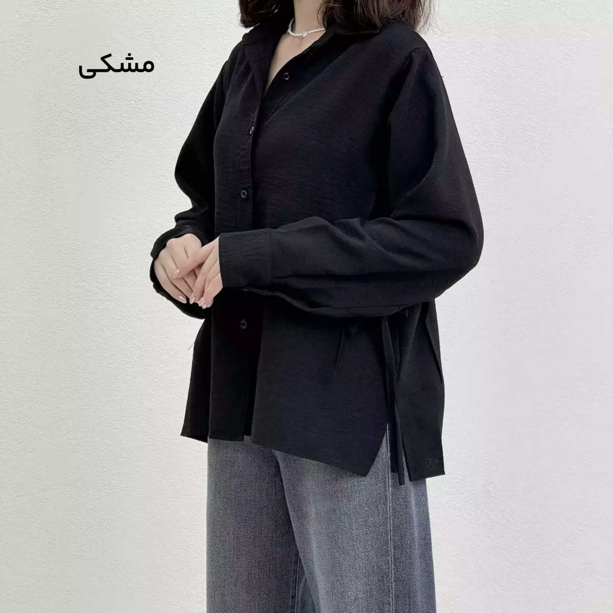 شومیز زنانه لینن بند دار