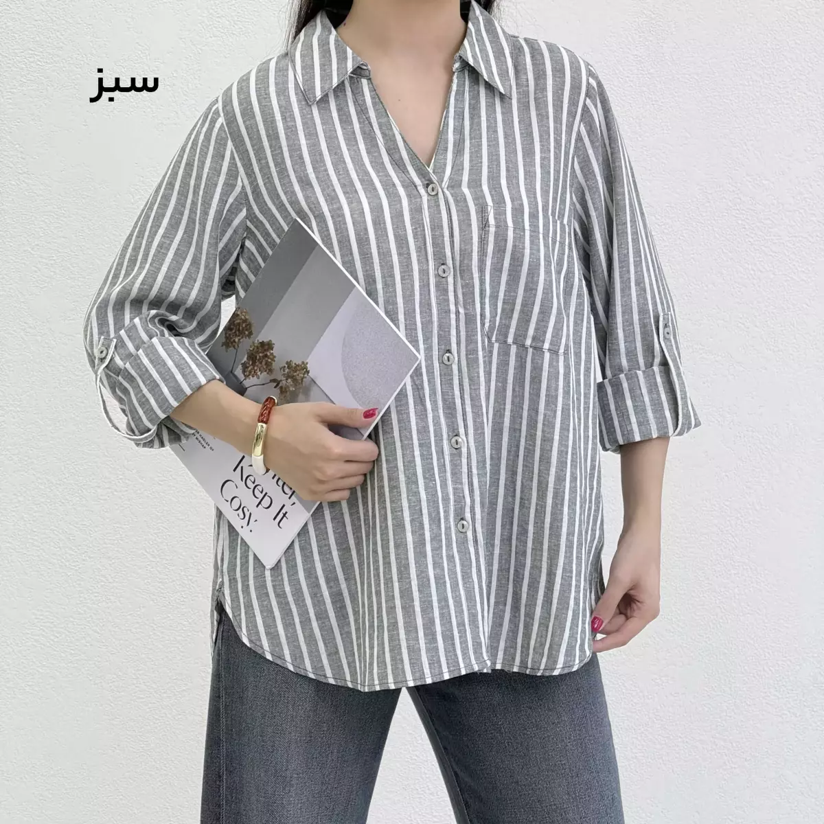 شومیز زنانه قواره دار راه راه