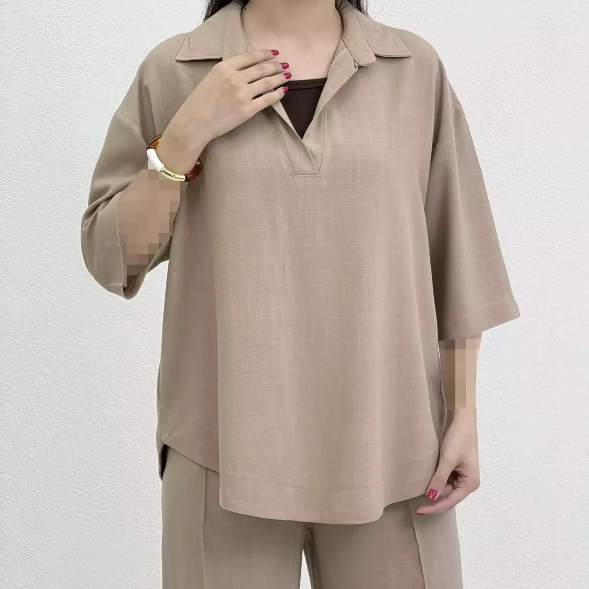 ست تونیک و شلوار زنانه لینن