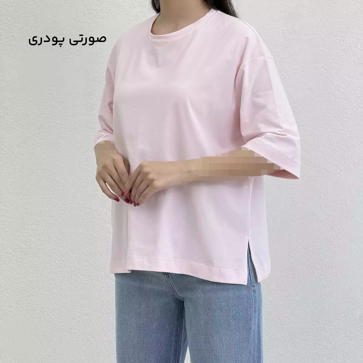 تیشرت زنانه یقه گرد باکسی