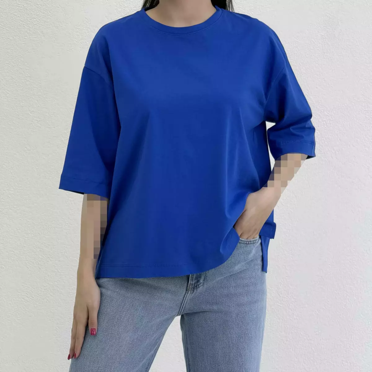 تیشرت زنانه یقه گرد باکسی