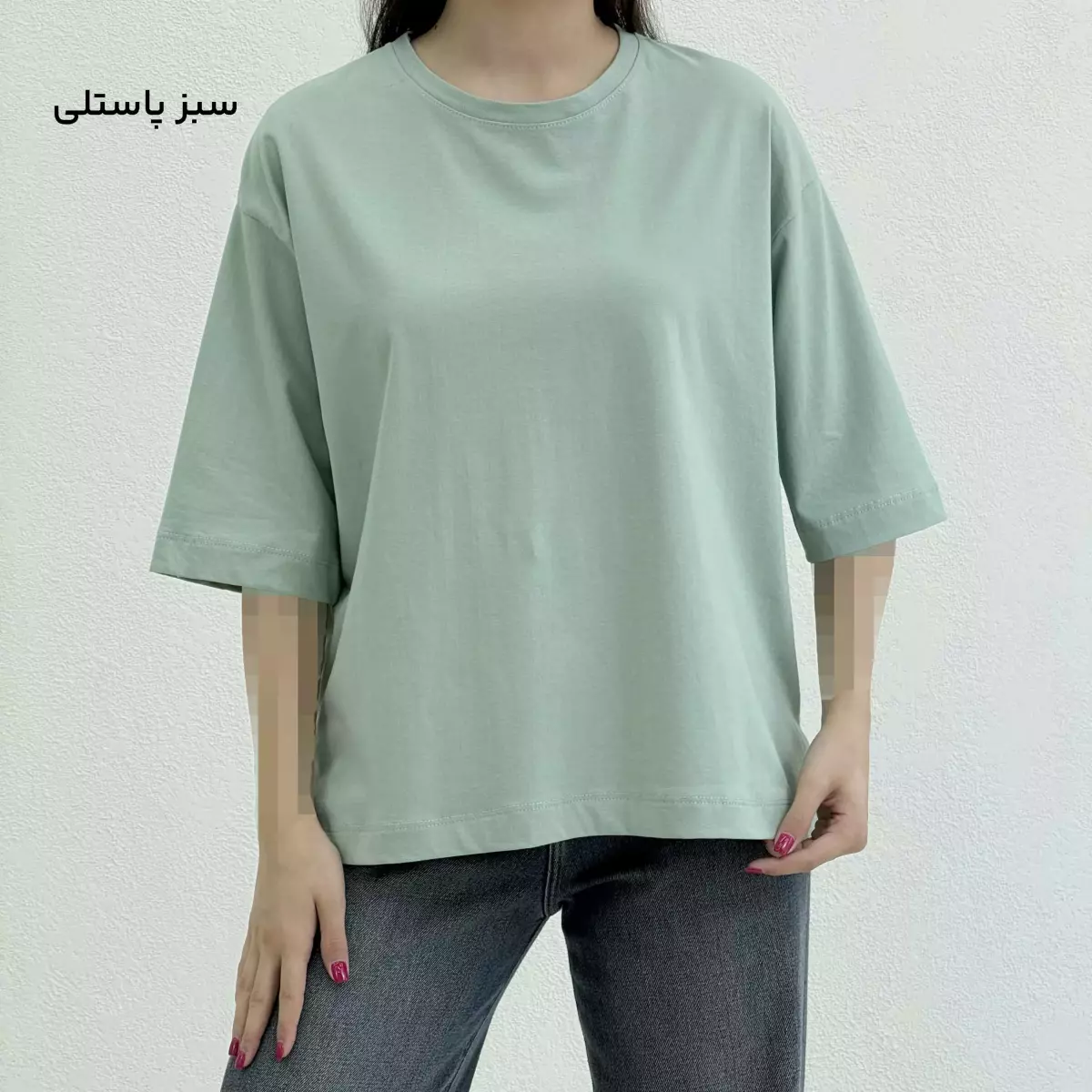 تیشرت زنانه یقه گرد باکسی