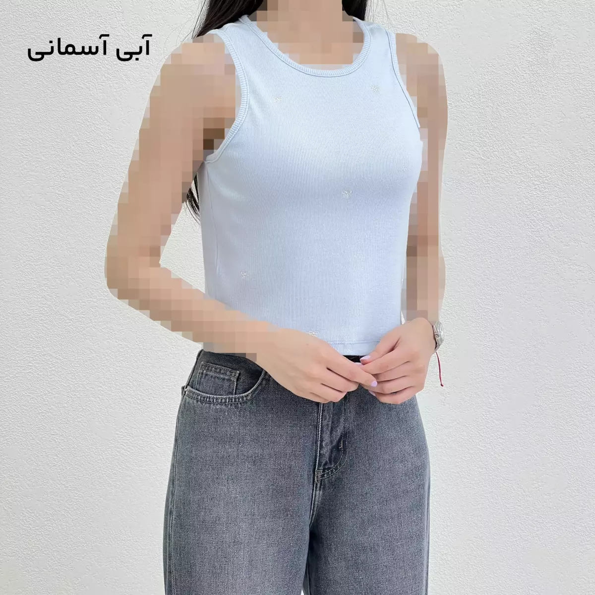 تاپ زنانه کبریتی پاپیون