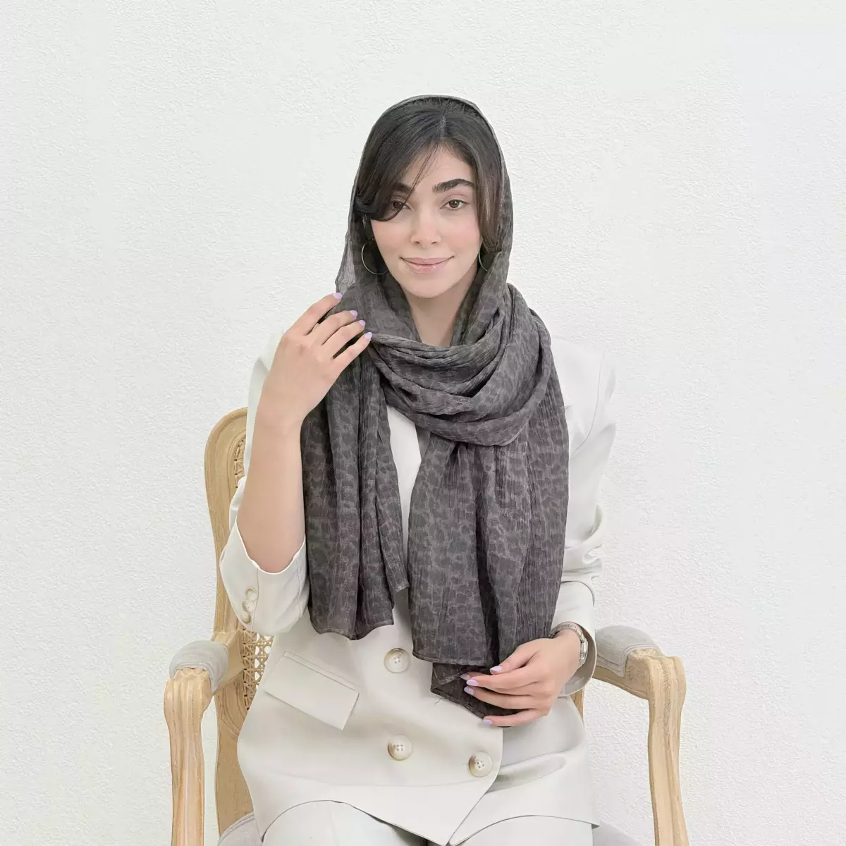 شال زنانه طرح پلنگی