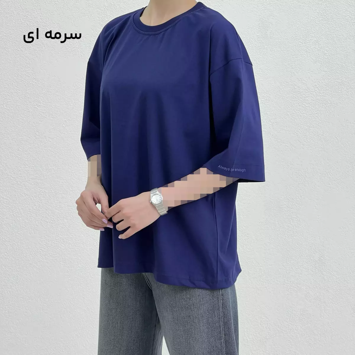تیشرت زنانه قواره دار ساده