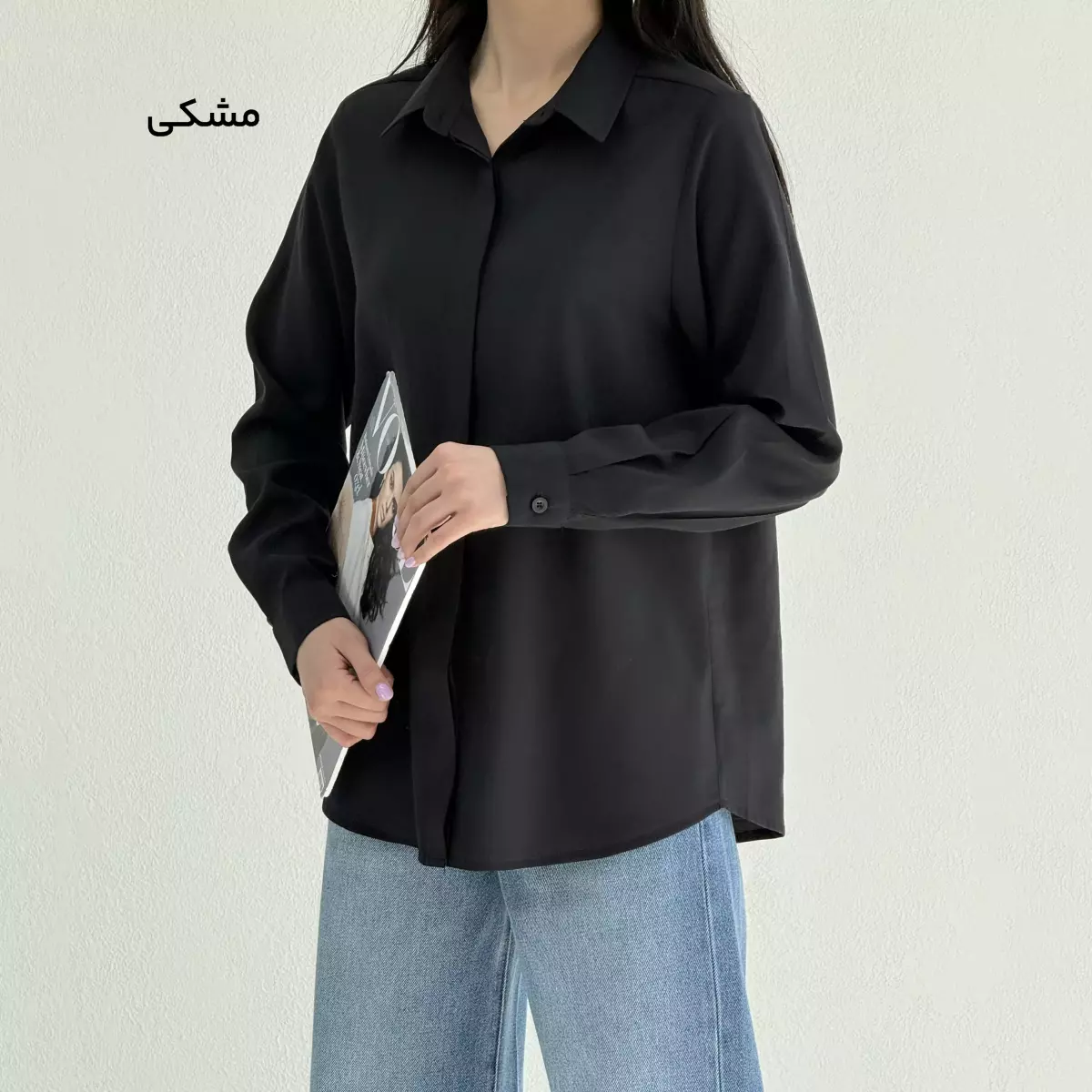 شومیز زنانه دکمه مخفی