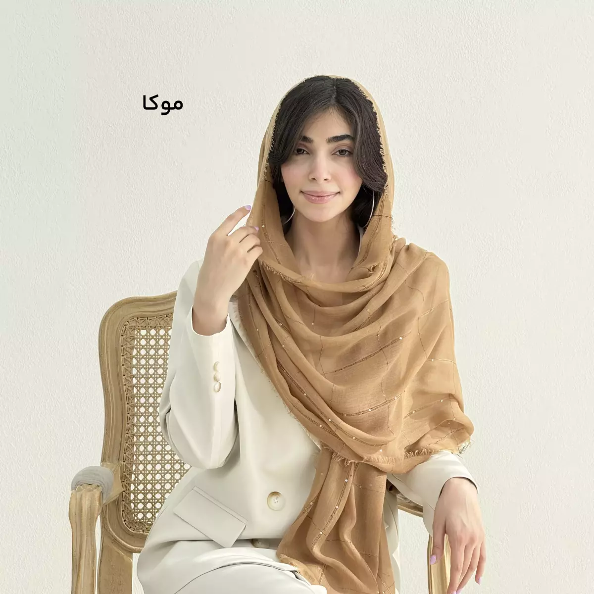 شال زنانه پولکی