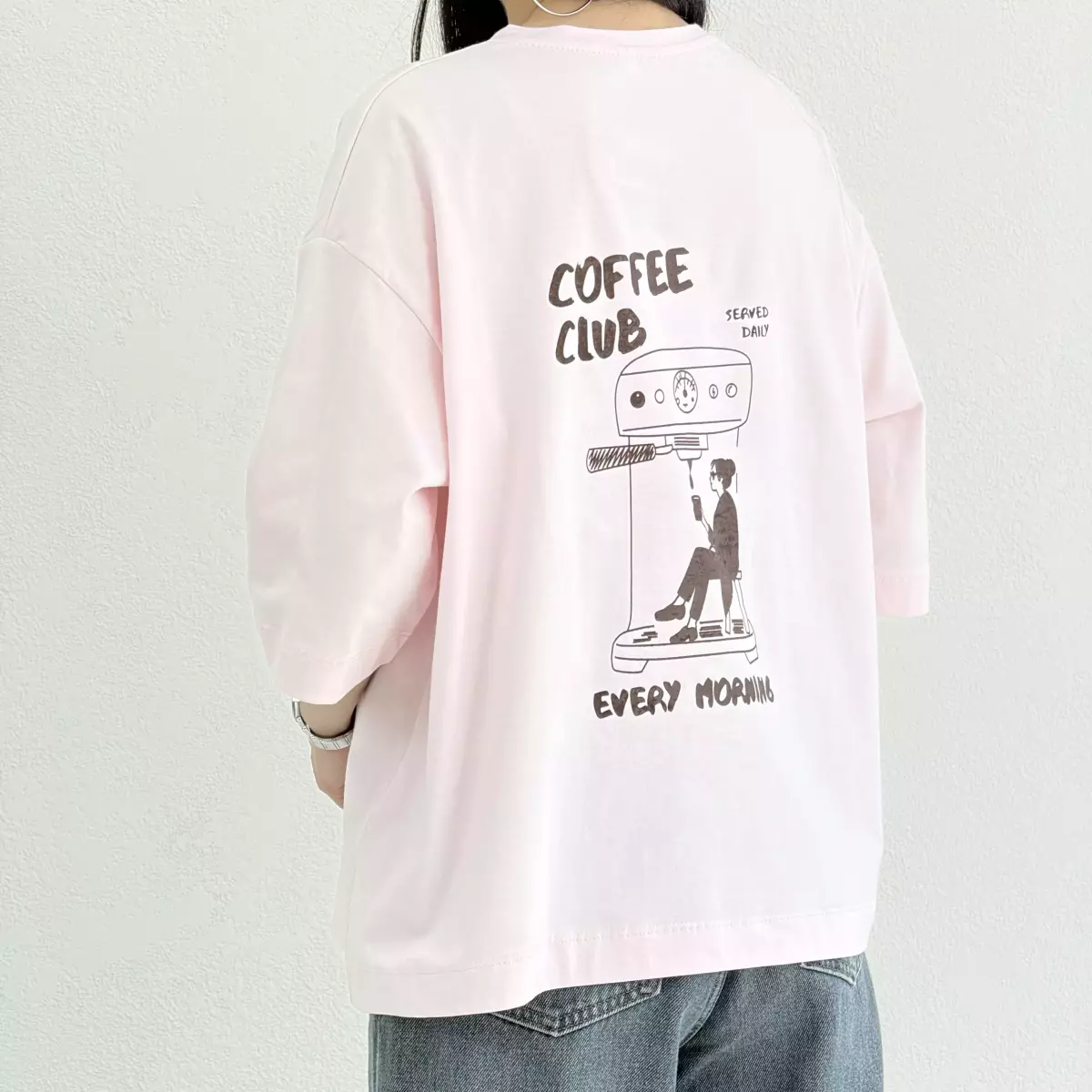 تیشرت باکسی زنانه coffee