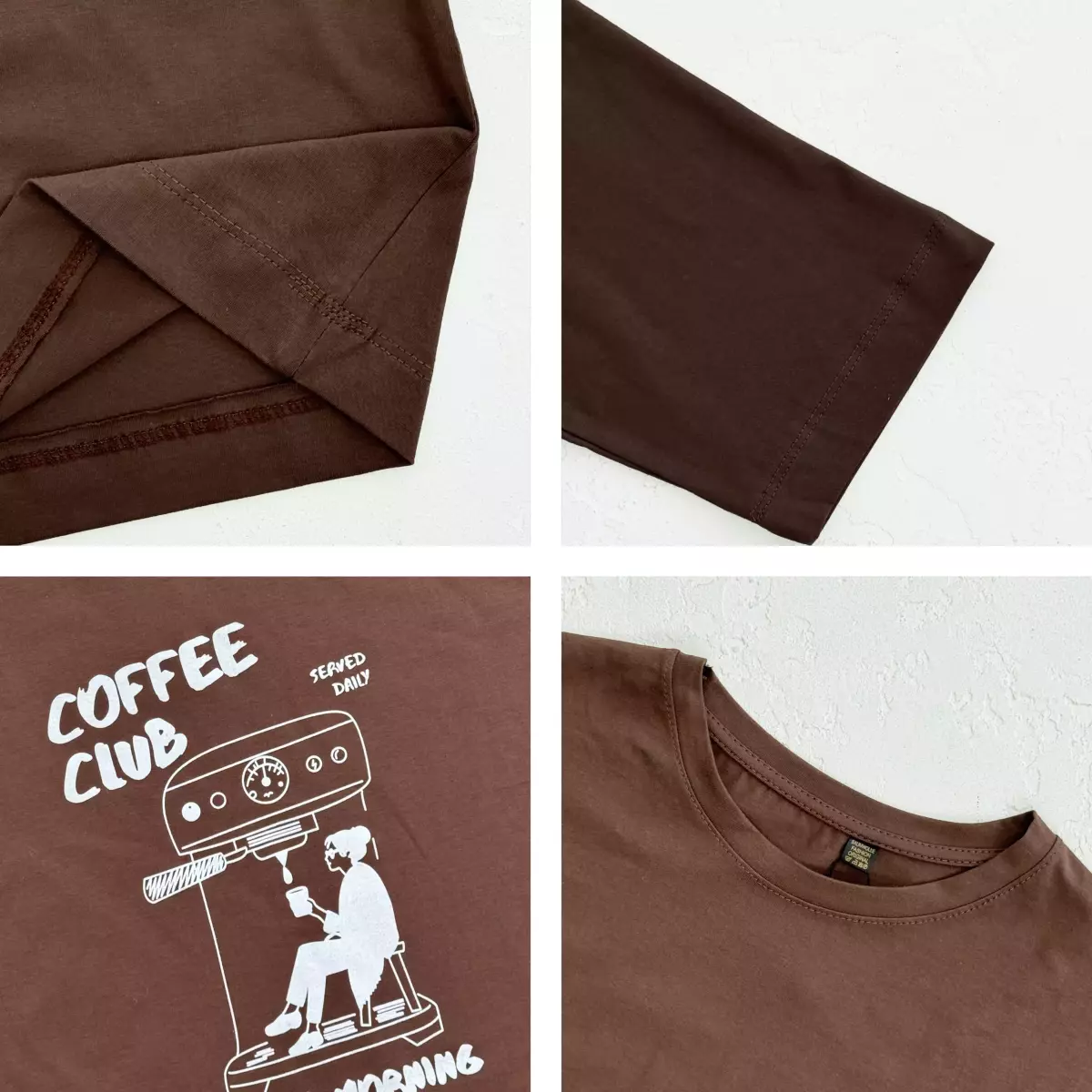 تیشرت باکسی زنانه coffee